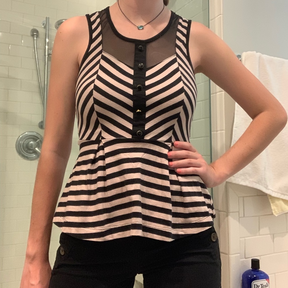 Urban Outfitters striped peplum tank top
